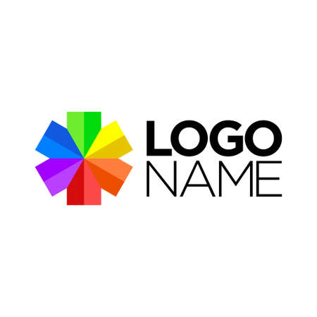 Colorful hexagon concept. Very suitable various business purposes also for symbol, logo, company name, brand name, personal name, icon and many more.のイラスト素材