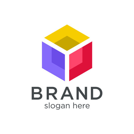 Colorful hexagon logo design ready to use.のイラスト素材