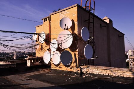 Satellite farmの写真素材