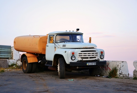 old sprinkler wagonのeditorial素材