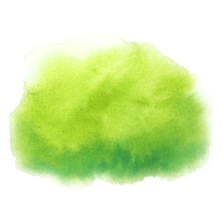 Gradient green watercolor paintingの写真素材