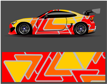 Graphic abstract stripe racing background designs for vehicle, rally, race, adventure and car racing liveryのイラスト素材