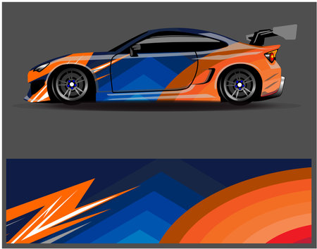 Graphic abstract stripe racing background designs for vehicle  rally  race  adventure and car racing liveryのイラスト素材