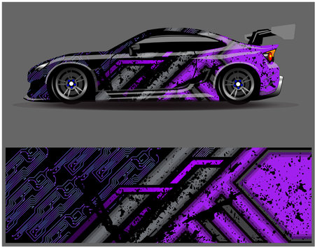 Graphic abstract stripe racing background designs for vehicle  rally race adventure and car racing liveryのイラスト素材