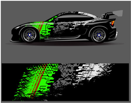 Graphic abstract stripe racing background designs for vehicle  rally race adventure and car racing liveryのイラスト素材