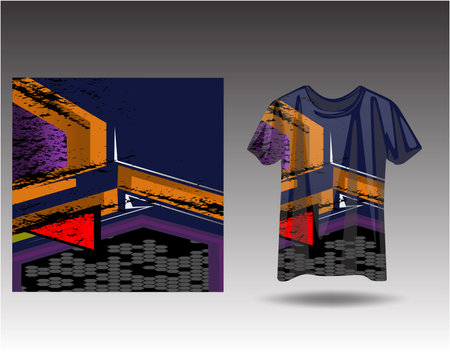 Tshirt sports design for racing, jersey, cycling, football, gaming, motocrossのイラスト素材