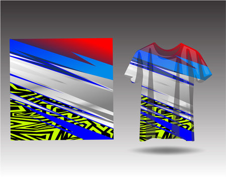 Tshirt sports design for racing, jersey, cycling, football, gaming, motocrossのイラスト素材