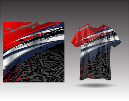 Tshirt sports design for racing, jersey, cycling, football, gaming, motocrossのイラスト素材