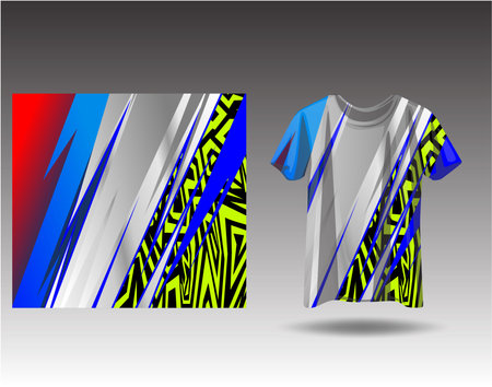 Tshirt sports design for racing, jersey, cycling, football, gaming, motocrossのイラスト素材