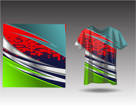 Tshirt sports design for racing, jersey, cycling, football, gaming, motocrossのイラスト素材