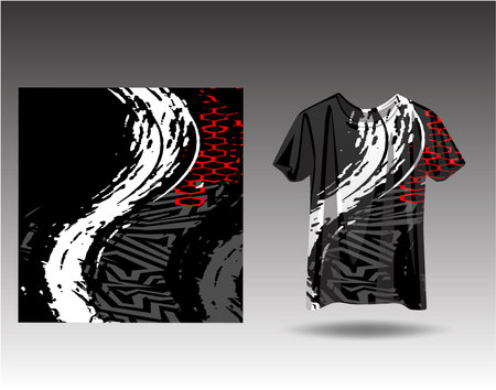 Tshirt sports design for racing, jersey, cycling, football, gaming, motocrossのイラスト素材