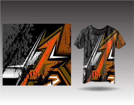 Tshirt sports design for racing, jersey, cycling, football, gaming, motocrossのイラスト素材
