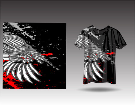Tshirt sports design for racing, jersey, cycling, football, gaming, motocrossのイラスト素材