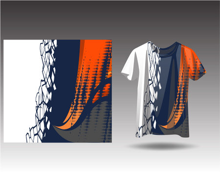 Tshirt sports design for racing  jersey  cycling  football  gaming  motocrossのイラスト素材