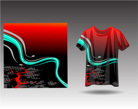 Tshirt sports design for racing  jersey  cycling  football  gaming  motocrossのイラスト素材