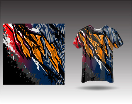 Tshirt sports design for racing  jersey  cycling  football  gaming  motocrossのイラスト素材