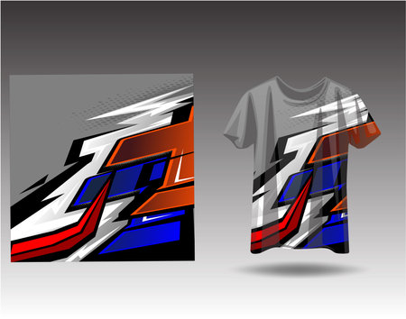 Tshirt sports design for racing  jersey  cycling  football  gaming  motocrossのイラスト素材