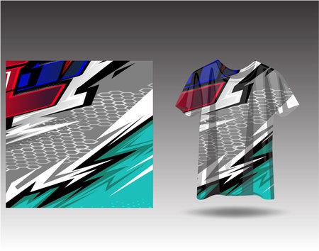 Tshirt sports design for racing  jersey  cycling  football  gaming  motocrossのイラスト素材