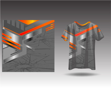 Tshirt sports design for racing jersey cycling football gaming motocrossのイラスト素材