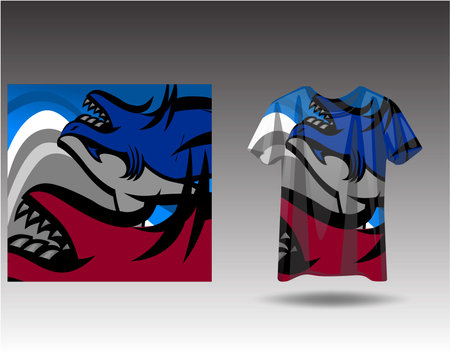 Tshirt sports design for racing jersey cycling football gaming motocrossのイラスト素材