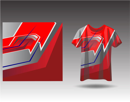 Tshirt sports design for racing jersey cycling football gaming motocrossのイラスト素材