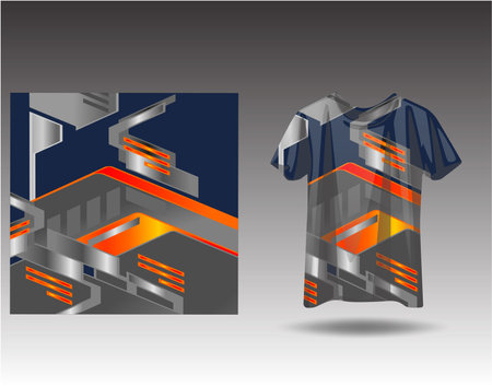 Tshirt sports design for racing jersey cycling football gaming motocrossのイラスト素材