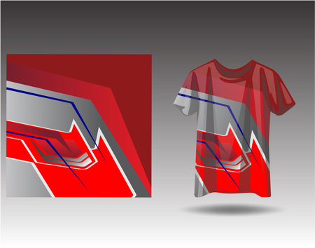 Tshirt sports design for racing jersey cycling football gaming motocrossのイラスト素材