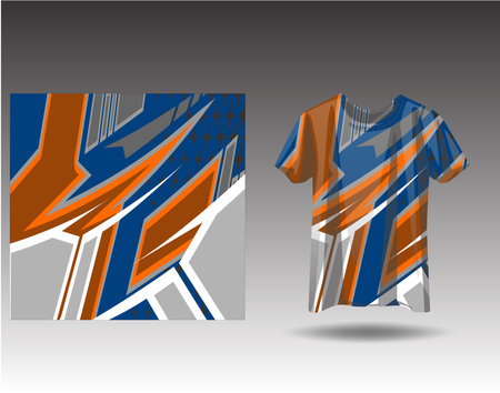 Tshirt sports design for racing jersey cycling football gaming motocrossのイラスト素材