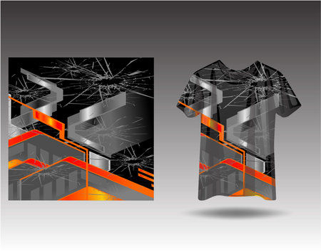 Tshirt sports design for racing jersey cycling football gaming motocrossのイラスト素材