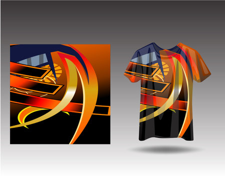 Tshirt sports design for racing jersey cycling football gaming motocrossのイラスト素材