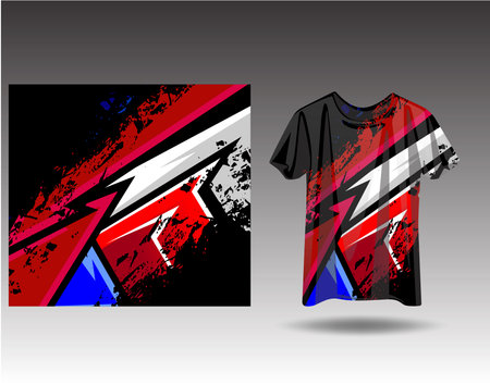 Tshirt sports design for racing jersey cycling football gaming motocrossのイラスト素材