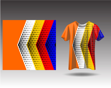 Tshirt sports design for racing jersey cycling football gaming motocrossのイラスト素材