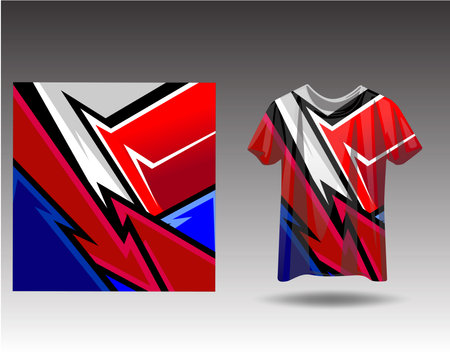 Tshirt sports design for racing jersey cycling football gaming motocrossのイラスト素材