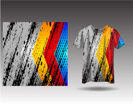 Tshirt sports design for racing jersey cycling football gaming motocrossのイラスト素材