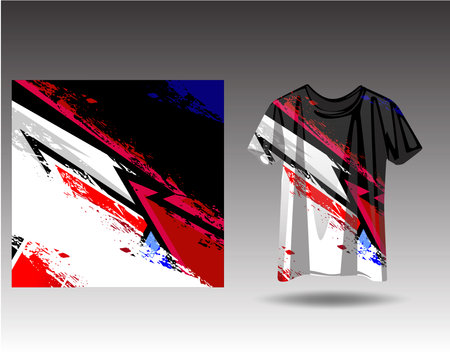 Tshirt sports design for racing jersey cycling football gaming motocrossのイラスト素材