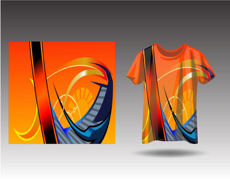 Tshirt sports design for racing jersey cycling football gaming motocrossのイラスト素材