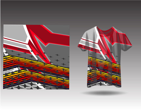 Tshirt sports design for racing jersey cycling football gaming motocrossのイラスト素材