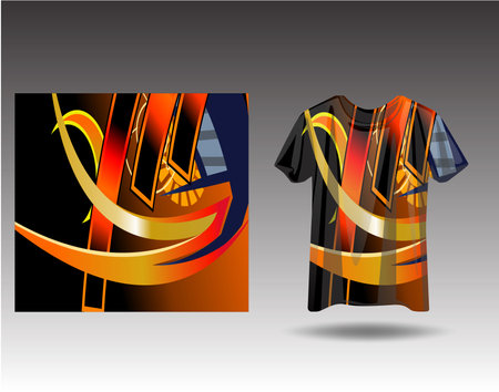 Tshirt sports design for racing jersey cycling football gaming motocrossのイラスト素材