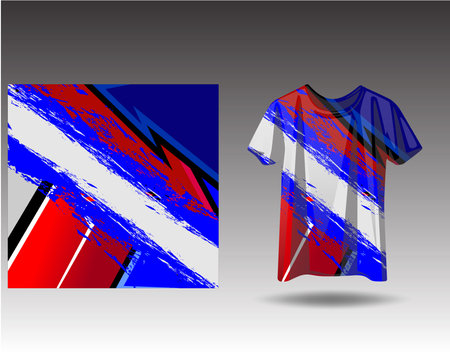 Tshirt sports design for racing jersey cycling football gaming motocrossのイラスト素材