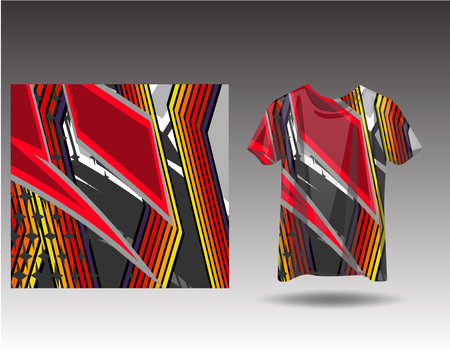 Tshirt sports design for racing jersey cycling football gaming motocrossのイラスト素材