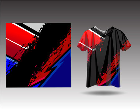 Tshirt sports design for racing jersey cycling football gaming motocrossのイラスト素材