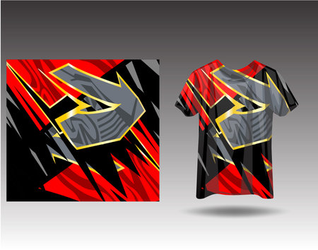 Tshirt sports design for racing jersey cycling football gaming motocrossのイラスト素材