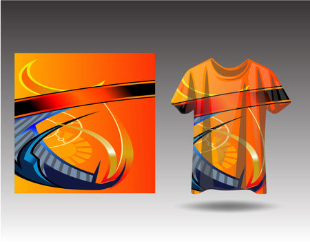 Tshirt sports design for racing jersey cycling football gaming motocrossのイラスト素材