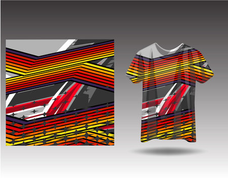 Tshirt sports design for racing jersey cycling football gaming motocrossのイラスト素材