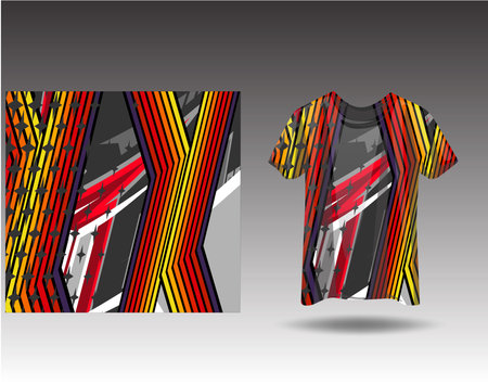 Tshirt sports design for racing jersey cycling football gaming motocrossのイラスト素材
