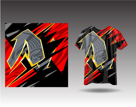 Tshirt sports design for racing jersey cycling football gaming motocrossのイラスト素材