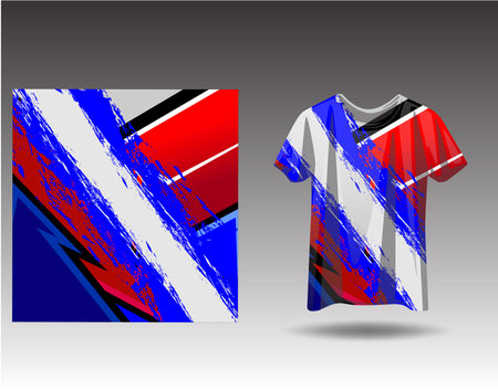 Tshirt sports design for racing jersey cycling football gaming motocrossのイラスト素材