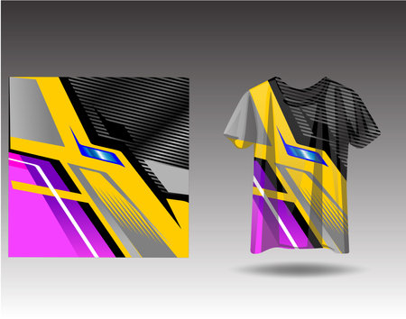 Tshirt sports design for racing jersey cycling football gaming motocrossのイラスト素材