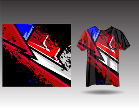 Tshirt sports design for racing jersey cycling football gaming motocrossのイラスト素材