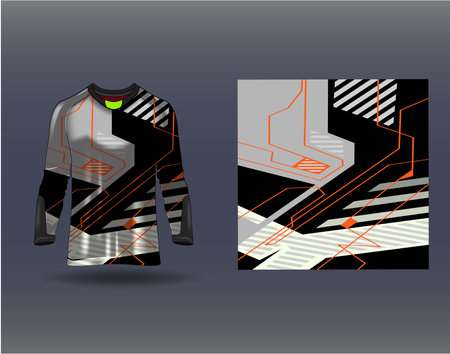 Tshirt sports design for racing jersey cycling football gaming motocrossのイラスト素材